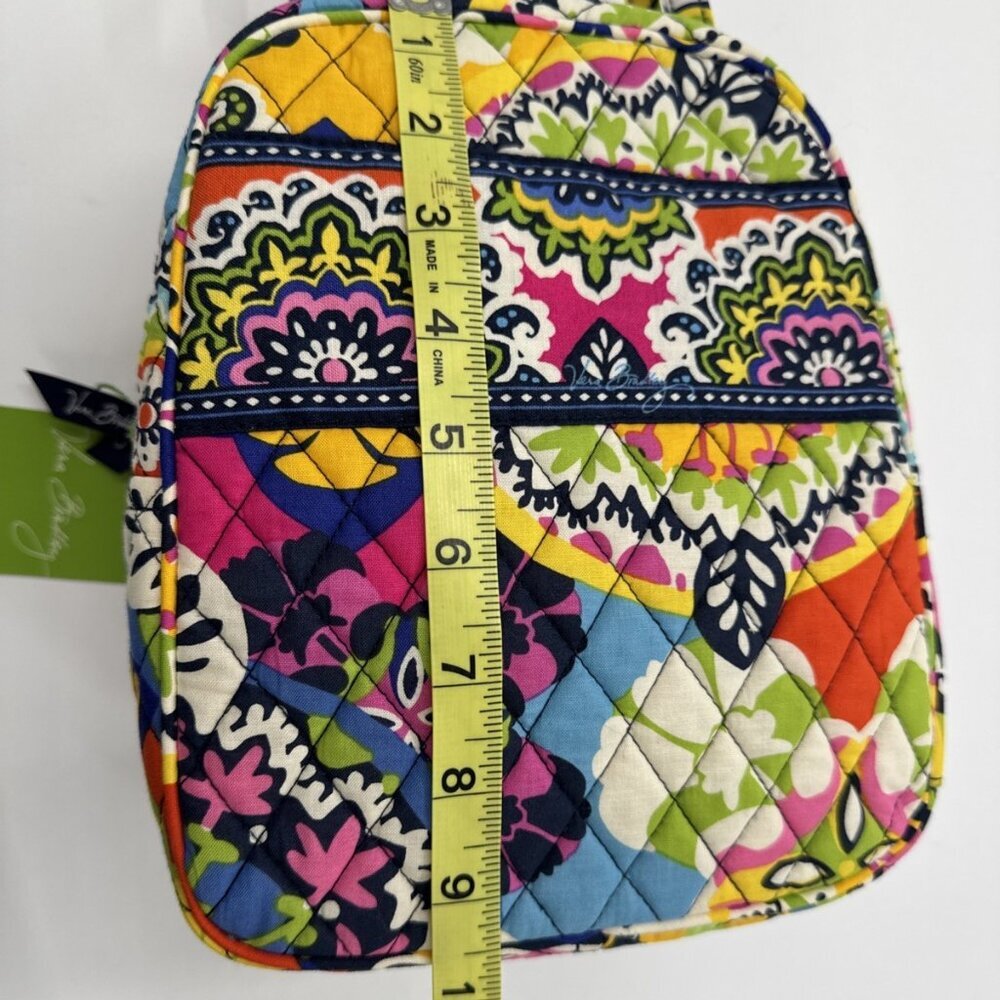 Vera Bradley Lunch Bunch Bag Insulated Lunchbox Snack Pockets Rio Colorful NEW - Picture 9 of 11